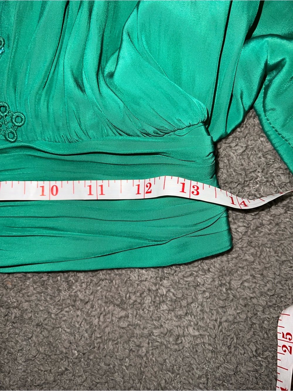 Ramy Brook Kynlee Embellished Blouse Color Sea Green Size M - Picture 10 of 11